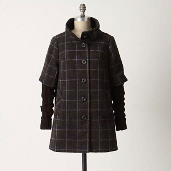 Anthropologie Jackets & Blazers - Anthropologie Idra Window Pain Wool Coat